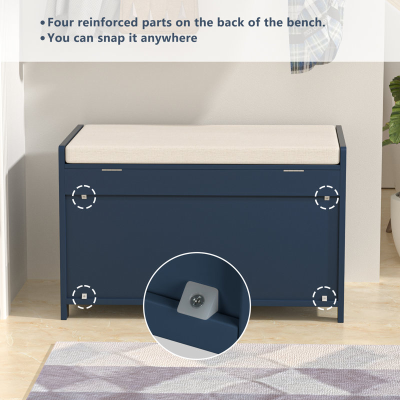 Winston Porter Gayola 28" Wide Storage Bench with Flip Top